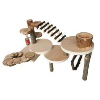 Safe and Engaging Wood Climbing Ladder Toy for Hamster Suitable for Creating a Stimulating Environment for Exercise 1 beige