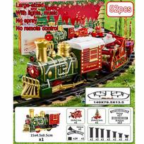 Christmas Electric Steam Train Rail Toy Kid Retro Steam Locomotive Control Spray High-Speed Rail Sound Light Train Model Boystoy black