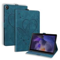 Suitable for Samsung Tab A9+ 11-inch 2023 tablet protective case with heart and butterfly embossing, card slot, and stand leather cover Samsung A11 8.7Inch2025 / mėlyna