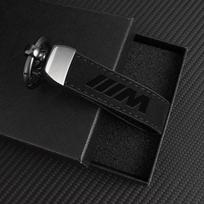 Suede Oda Automobilio Emblema Raktų pakabukas Bmw M E46 E90 E39 E60 E36 E30 E61 E91 E92 E93 E87 F10 F20 F30 X5 E70 E53 G30 vdkz90 black