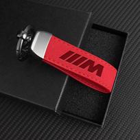 Suede Oda Automobilio Emblema Raktų pakabukas Bmw M E46 E90 E39 E60 E36 E30 E61 E91 E92 E93 E87 F10 F20 F30 X5 E70 E53 G30 vdkz90 red