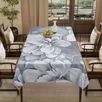Elegant grey floral pattern tablecloth - suitable for picnics, camping, weddings, etc.zyc 54*72inch(137cm*183cm） white