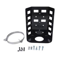 Trailer Propane Tank Bracket Kit with Metal Support Shelf, Adjustable Retention Strap and Installation Hardware S black