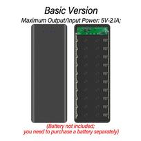 Solder‑Free Type‑C 10 Cell 18650 Battery Holder DIY Power Bank Shell Kit Dual USB Output Mobile Power Bank DIY Assembly Case juoda
