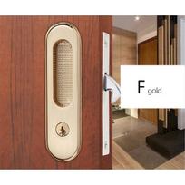 KAK Mute Mortice Sliding Door Lock Hidde Handle Interior Door Pull Lock Modern Anti-theft Room Wood Door Lock Furniture Hardware F
