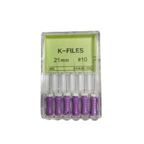 6 vnt./pakuotė Dentalinis šaknies kanalo Endo K dildė 21 mm 25 mm Nerūdijančio plieno endodontiniai instrumentai Stomatologo medžiagos Stomatologija Odontologija 21mm 10 beige