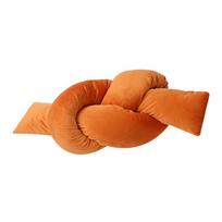 Saldainių mazguota pagalvė su užpildu Olandiško aksomo mazguota pagalvė Lovos pagalvė Svetainės sofos Personalizuota pagalvėlė Atlošas 400g orange
