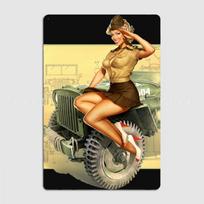 Pin-up Antrojo pasaulinio karo Willys MB Vintažinės metalinės plokštelės Pritaikyti klubo baro sienos užeigos skardinės plokštelės plakatai 30x40cm(11.8x15.7inch)