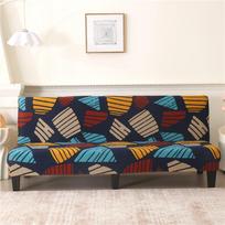 New Futon Sofa Shield Folding Sofa Bed Elastic Cover For Den Armless Sofa Furniture Covers Elasticized Spandex Blend Material Gentle Furniture S(length 120-150cm) black