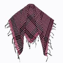 Cotton Plaid Keffiyeh Head Neck Scarves Arab Wrap With Tassel Shemagh Desert Scarf Ready Stock Available rožinė raudona spalva