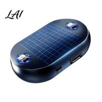 Winter Vehicle Antifreeze Device Portable Solar Car Windshield De-Icer with USB Output Electromagnetic Molecular Anti-Freeze Auto Accessories for Men 1pc tamsiai mėlyna spalva