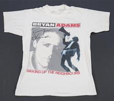 Vtg Bryan Adams Waking Up The Neighbors Cotton White All Size Shirt MM1062 Unisex T-Shirt L gray