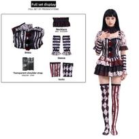 Terrifier Cosplay Kostiumų Rinkinys Su Satino Audiniu Helovino Šventei Ir Anime Vaidmenų Žaidimams Girl,S black