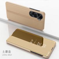 „Honor 90 Lite 5G Case Prabangus išmanusis veidrodinis atverčiamas stovas telefono dėklas, skirtas Honar Honer 90Lite Light 5G, apsaugantis nuo kritimo galinis dangtelis For Honor 90 Lite gray