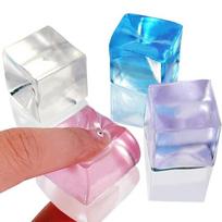 Squishy Ice Cube Fidget Toys For Anxiety ADHD Anti Stress Squeeze Balls Kids And Adults Decompression Party Favors Gifts blue