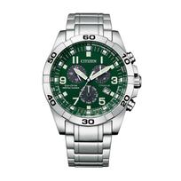 Citizen Men's Eco-Drive Watch, 10 ATM Water Resistant, Green, Popular Overseas Model, BL5550-50X, Silver