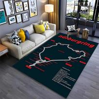 3D HD Nürburgring F1 trasos kilimas Neslystantis grindų kilimėlis svetainei, miegamajam, sofos dekorui, dovanai 40x60cm (16x24in)