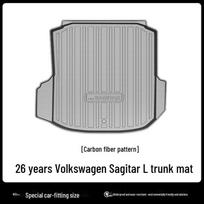 Volkswagen Sagitar L TPE Floor Mats - Odorless, Eco-Friendly, Wear-Resistant, Carbon Fiber Texture, Starlight Design (Fits 26 Years) gray