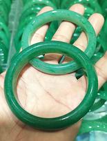 Natural High-Grade Spinach Green Dongling Jade Bracelet Circle 56-57 blue
