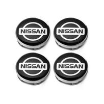 wskpa9 4 vnt. 54/60 mm automobilio ratlankio centrinės apdailos dangteliai, skirti Nissan Qashqai Juke Pulsar Sentra Altima Patrol Micra, pakaitinė dalis black