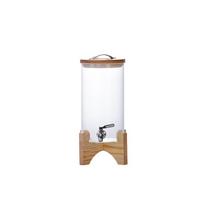 15L High-Temperature Resistant Glass Cold Water Pitcher with Stainless Steel Faucet white