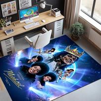 Michael Jackson Pattern Rug, Indoor/Outdoor Mat, for Picnic, Gameroom, Bedroom, Office, Living Room, Home Decor Carpet, Birthday Gift 80cmx120cm white