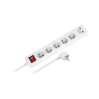 Rebel elektros tinklo ilgintuvas 5 lizdai + 2 USB lizdai su jungikliu 1.5m