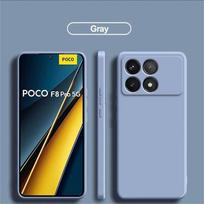 Soft Liquid Silicone TPU Bags POCO F8 Pro 5G Cover Luxury Candy Cellphones Case for Xiaomi POCO F8 Pro Camera Protection case for POCO F8 Pro 5G gray