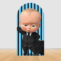 Boss Baby lankas fonas siena vaikams berniukui mergaitei 1-ojo gimtadienio vakarėlio dekoras Kūdikio šventės fonas dvipusis dangalas nuotraukų rekvizitai 3.9x7.2ft(120x220cm)