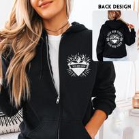 Sick And Tired Of Being Sick And Tired Zip Up Hoodie Chronic Illness Zipper Hoodie Fibro Flare Long COVID MECFS Ehlers Danlos POTS Syndrome XL juoda
