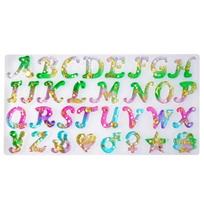 3D Letters Symbol Silicone Molds Epoxy Resin Casting Mold DIY Craft Keychain Polymer Clay Mold Handmade Jewelry Tool 1 beige