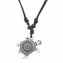 Sea Turtle Necklace Kite Surfer Windsurfing Strap Rasta White black