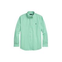Polo Ralph Lauren SS24 Logo Embroidered Color Block Striped Casual Single-Breasted Long Sleeve Shirt Men shirts Green 710929344-007 L white