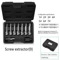 Universal Damaged Screw Extractor Easy Out Bolt Extractor Set Bolt Stud Remover Tool Drill Set Broken Speed Out Bolt Extractor 9 piece set