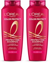 L'Oreal Paris Shampoo, Vibrant & Revived Colour, For Colour-treated Hair, Protects from UVA & UVB, Colour Protect, 340 ml (Pack of 2) multi