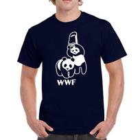 Mens Fashion New Wwf Panda Tshirt Funny Humor Crew Neck Short Tee Sleeve TagL=US S brown