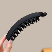 Korea Vintage Long Hair Clips Solid Banana Clip Women's Hair Accessories Ponytail Barrettes Hair Claws Hairpins black