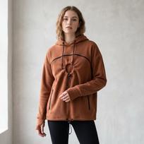 Kengūros kišenė Unisex vilnos gobtuvas: Šuns katės nešynė-diržas su didelė kišenė L šokoladas