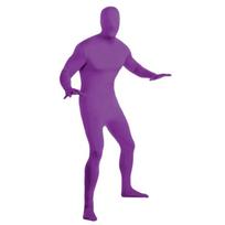 Comfortable Cotton Blend Ninja Stealth Bodysuit For Stage Performances Fit Height 150cm/59.06 purple