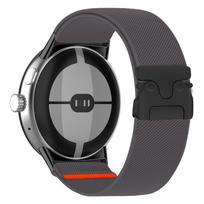 Parašiutinio audinio dirželis Google Pixel Watch 5 4 3 2 41mm Sportinis Nailoninis Elastingas Apyrankės Dirželis Pixel Watch 2 3 4 5 45mm Priedai Pixel Watch 1 41mm tamsiai pilka spalva