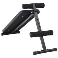 Sit Up Bench Black 124 x 33.5 x 55 cm Powder Coated Steel