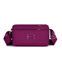 Multi-pocket Shoulder Bag, Simple Multi-layer Mobile Phone Bag, Lightweight Crossbody Bag, Handbag Casually violetinė