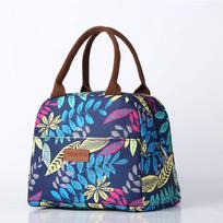 Oxford Cloth Insulated Bento Bag - Large Capacity for Moms & Babies, Women's Handheld, DIY Printable, Aluminum Foil Lining blue