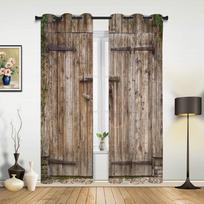 Medinės durys Retro užuolaidos miegamajam svetainei užuolaidos virtuvei vaikų kambariui lango užuolaida modernus namų dekoras 135W x 60H(cm) x1