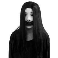 Helovino Siaubo Grimaso Vaiduoklio Kaukė Baisi Viso Veido Latekso Zombio Kaukė su Plaukais Kraupi Helovino Vakarėlio Cosplay Kostiumas E black