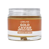 LEBELAGE Gold Caviar Ampoule Cream – Deep Nourishing & Firming Face Moisturiser with Caviar & Centella Extracts brown