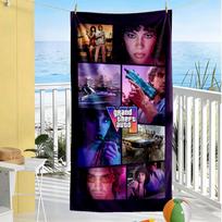 Grand Theft Auto Beach Towel Soft Durable Quick-Dry Comfortable Lightweight Suitable for Sports Travel Swimming Yoga Bathroom Beach And Pool 80cmx160cm(31x63inch)