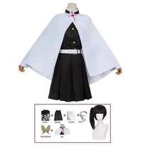 Adult Kids Anime Woman Kimono Tsuyuri Kanao Cosplay Costume Butterfly Headdress Child 130CM žalia