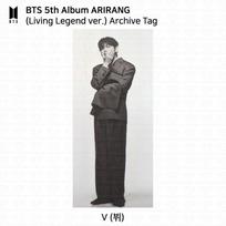 BTS 5-asis albumas ARIRANG Korėjoje/Muzikoje/Gyva legenda/Weverse versija. Nuotraukų kortelė V - Archive Tag (Living Legend ver.) white