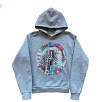 Europos ir Amerikos madingas prekės ženklas hip hopas Kanye Amerikietiška tendencija gatvės mada 3D spausdinimo vilnos su gobtuvu megztinis hoodie Hoodie XL gray